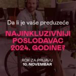 Da li je vaše preduzeće NAJINKLUZIVNIJI POSLODAVAC 2024. GODINE?